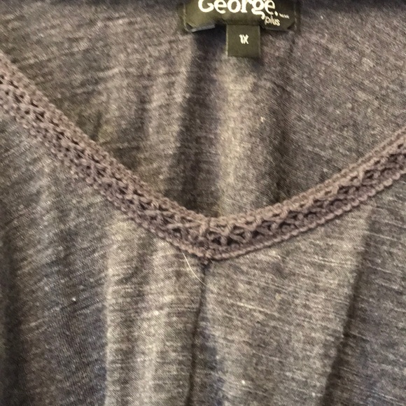 3/$15 Heathered Grey Ruffled Top - Picture 3 of 6